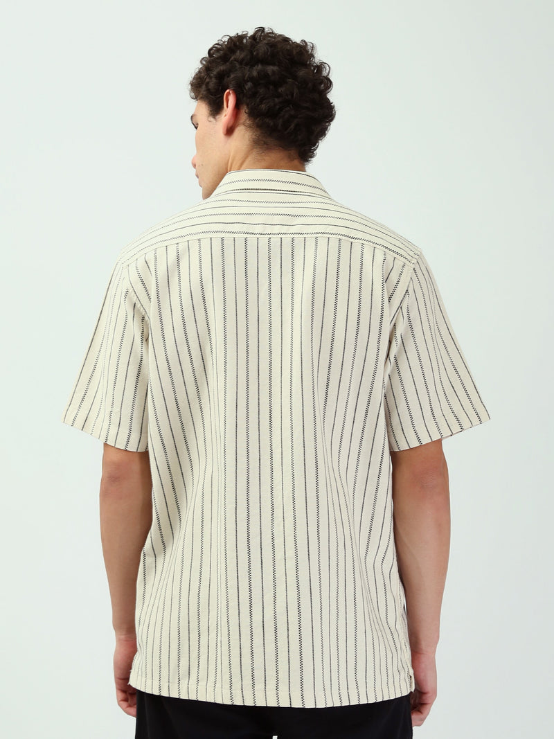 Chemise pour homme à manches courtes avec design rayé - SSH25SSCC16137TM1