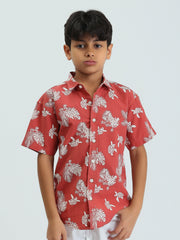 Chemise enfant ornée de motifs tropicaux – SSH25SXER31150TB1