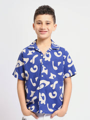 Chemise enfant garçon à manches courtes avec imprimé moderne – SSH25SXIR31146TB1