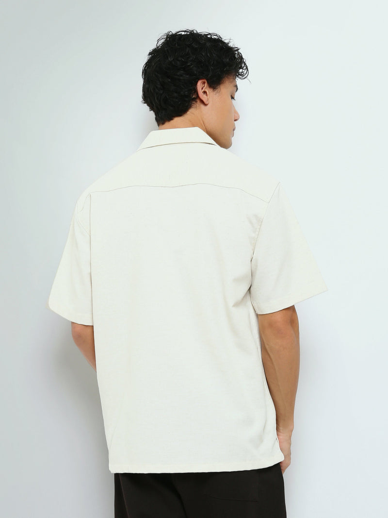 Chemise Homme Oversize Manches Courtes à Col Revers - SSH26SEIA16304TM1