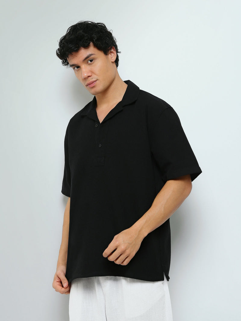 Chemise Homme Oversize Manches Courtes à Col Revers - SSH26SEIA16304TM1