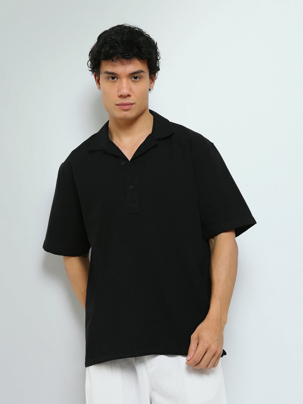 Chemise Homme Oversize Manches Courtes à Col Revers - SSH26SEIA16304TM1