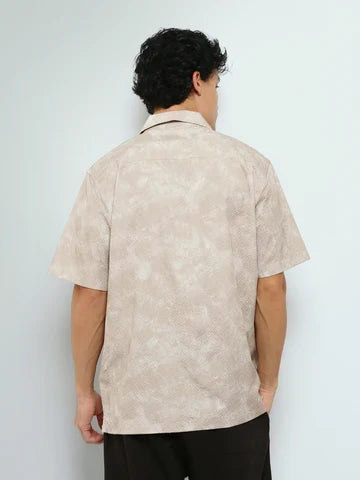 Chemise Homme Manches Courtes à Motif Effet Marbré – Casual Chic - SSH26STCC16172TM1