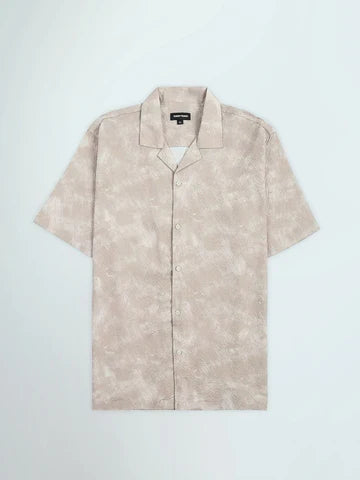 Chemise Homme Manches Courtes à Motif Effet Marbré – Casual Chic - SSH26STCC16172TM1