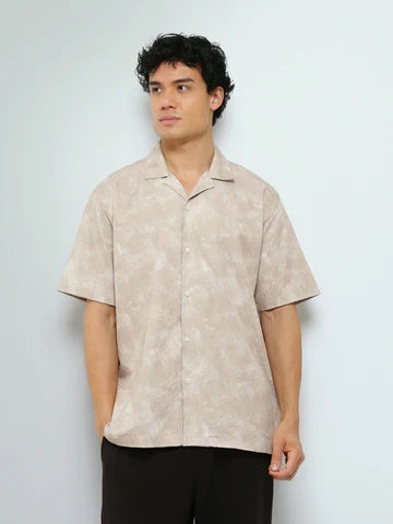 Chemise Homme Manches Courtes à Motif Effet Marbré – Casual Chic - SSH26STCC16172TM1
