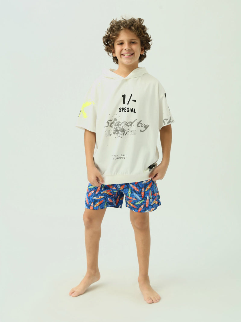 Short de bain pour enfants au design coloré - SWO24SSAE11386TB1