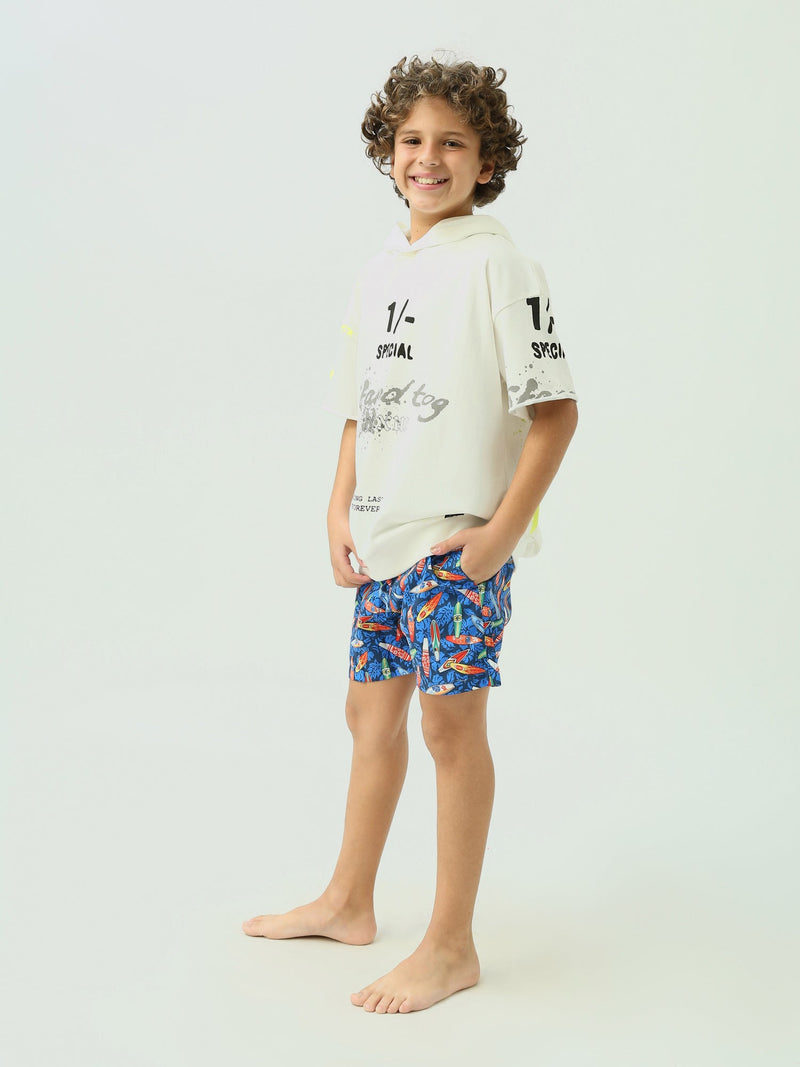 Short de bain pour enfants au design coloré - SWO24SSAE11386TB1