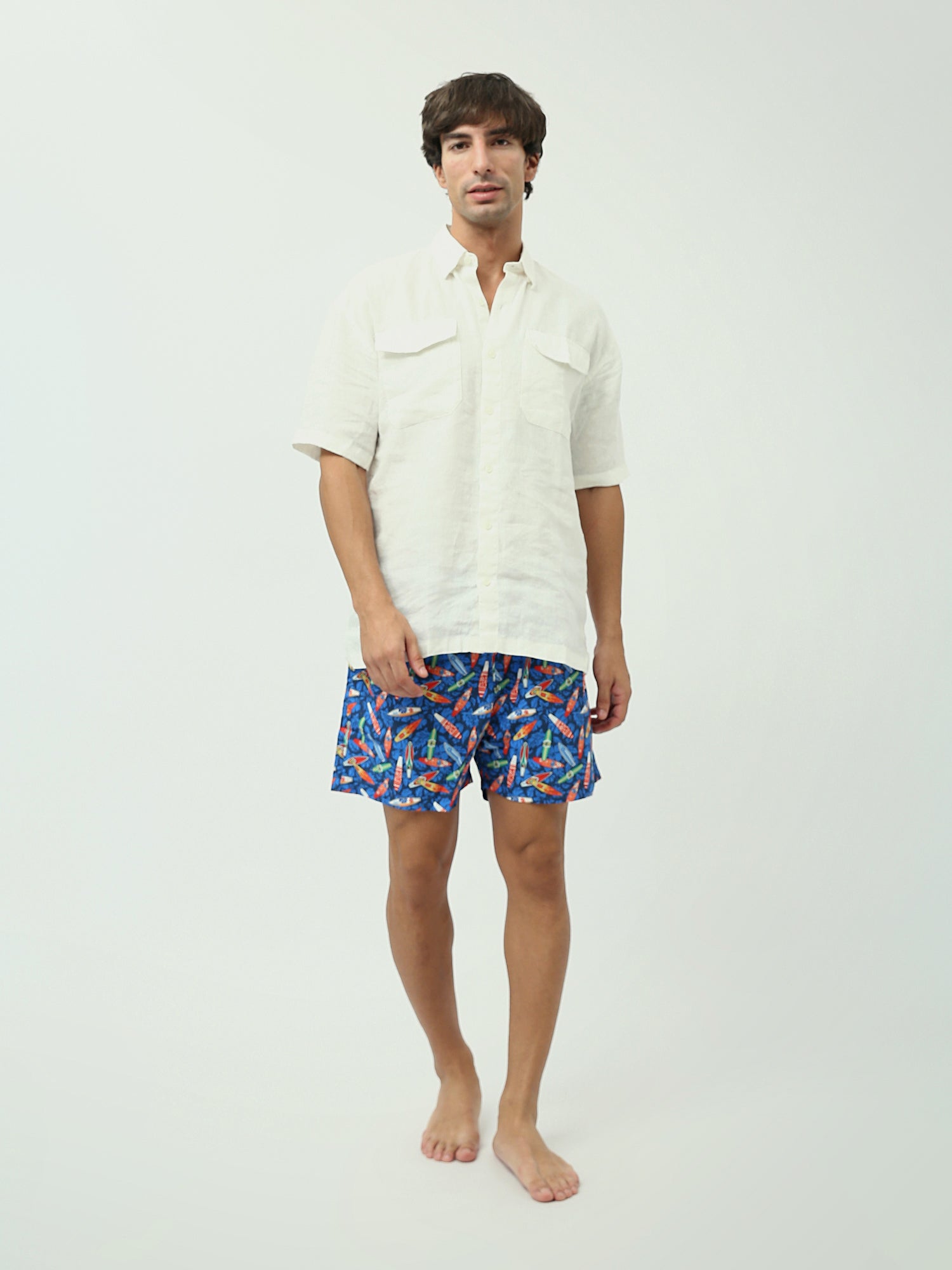 Short de bain pour homme avec couleurs vives et motifs innovants - Idéal pour la baignade et la plage - SWO24SSAE11386TM1