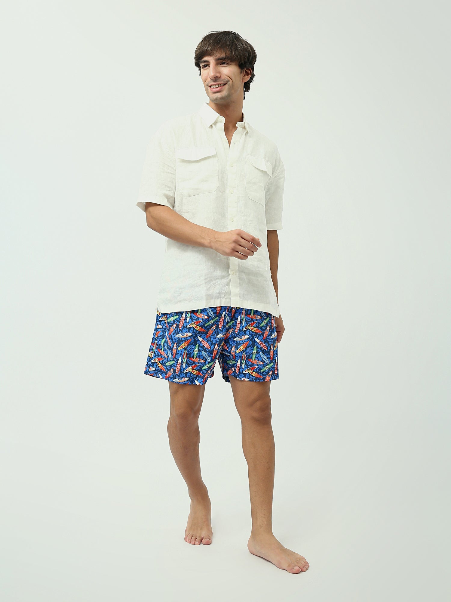 Short de bain pour homme avec couleurs vives et motifs innovants - Idéal pour la baignade et la plage - SWO24SSAE11386TM1