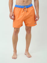 Short de Bain Homme Orange - Design Moderne avec Taille Élastique et Cordons de Serrage - SWO24SSAE11394TM1