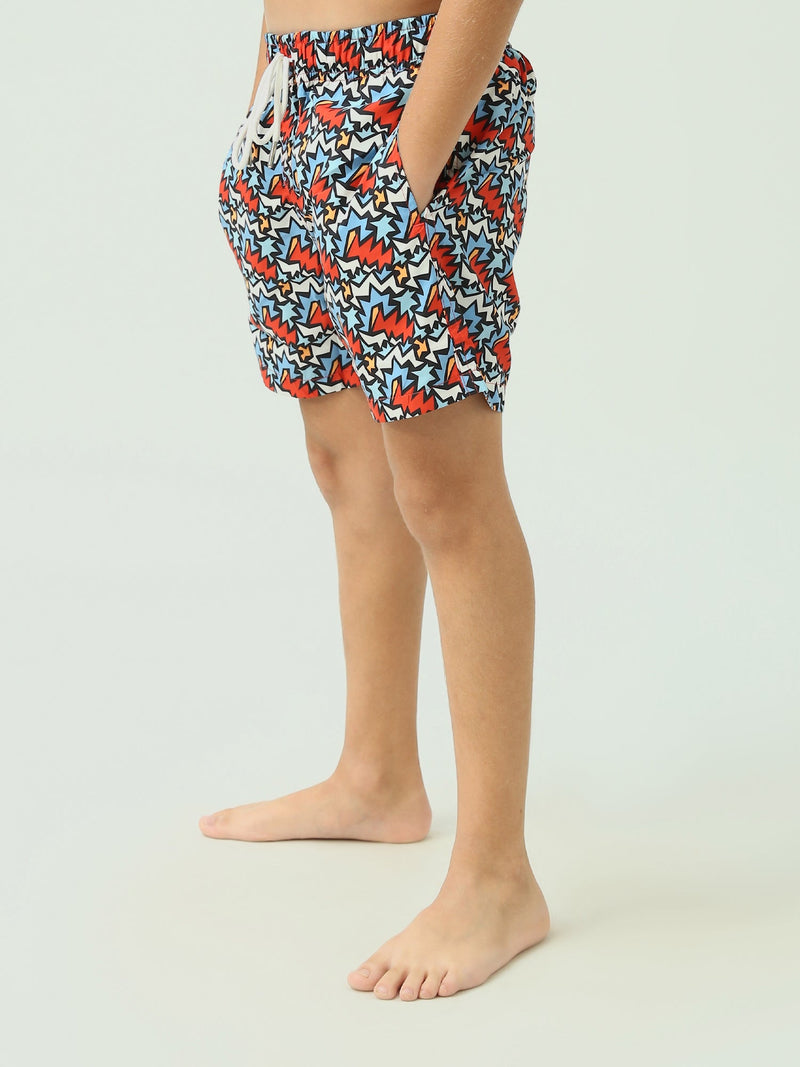 Short de bain pour enfants au design coloré - SWO24SSAE11397TB1