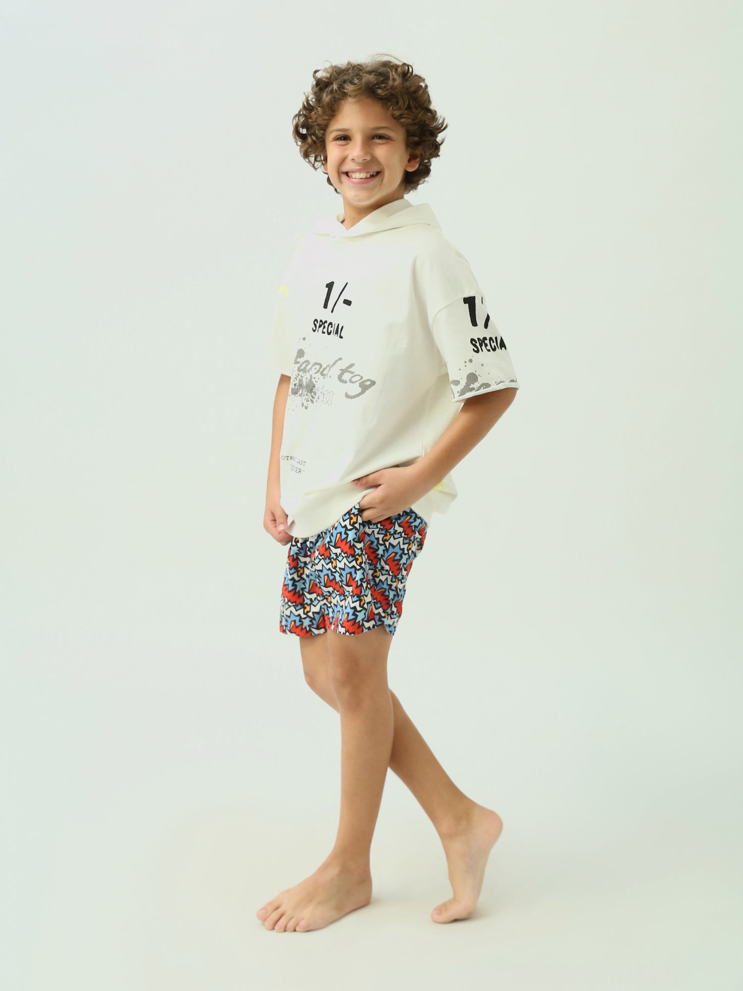 Short de bain pour enfants au design coloré - SWO24SSAE11397TB1