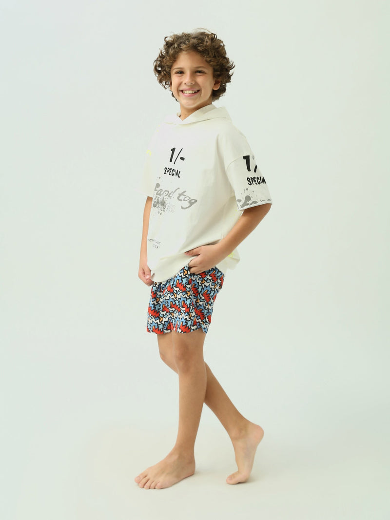 Short de bain pour enfants au design coloré - SWO24SSAE11397TB1