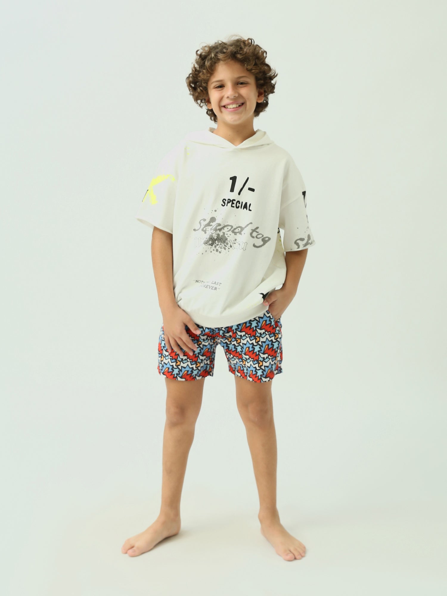 Short de bain pour enfants au design coloré - SWO24SSAE11397TB1