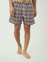 Short de bain pour homme décoré avec taille élastique - SWO24SSAE11397TM1