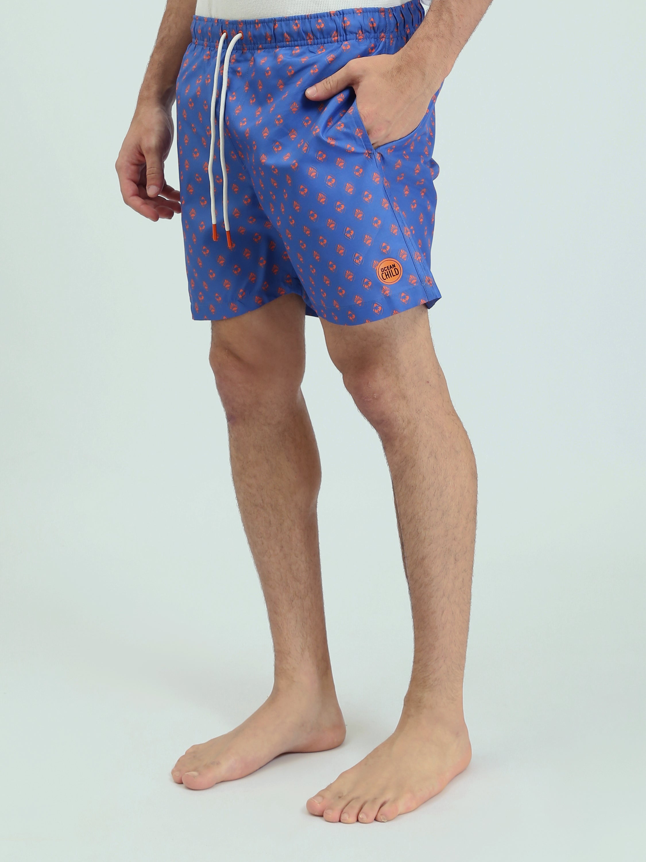 Short de Bain Homme Imprimé Bleu - SWO24SSAE11398TM1