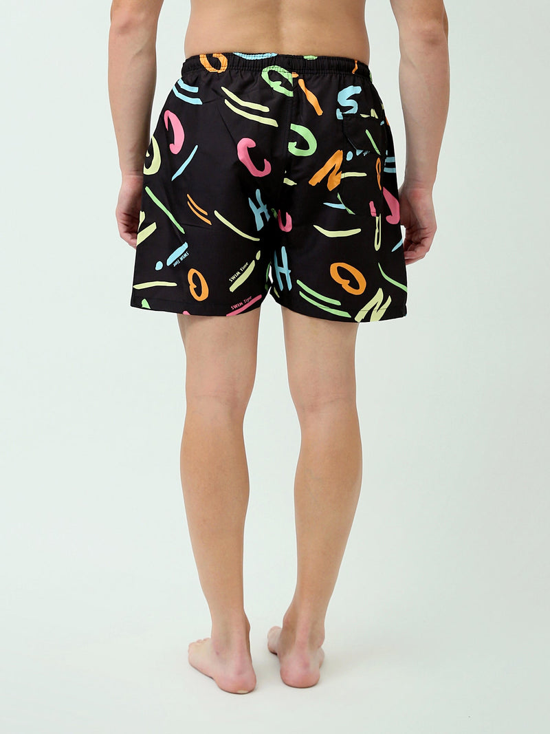 Short de bain homme décoré avec couleurs vives - SWO24SSAE11403TM1