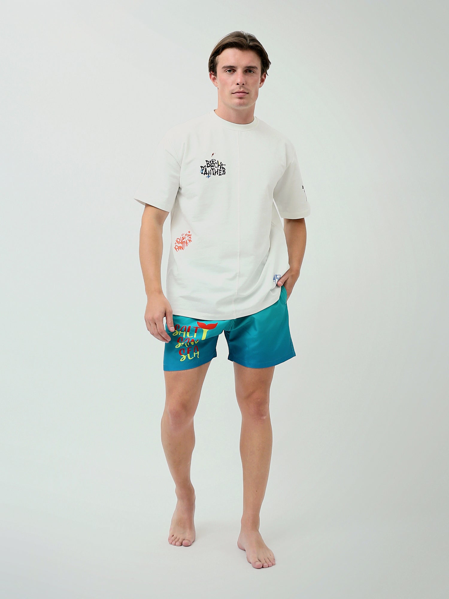 Short de Bain Homme "Salt Sand Sea" Dégradé - SWO24SSAE11411TM1