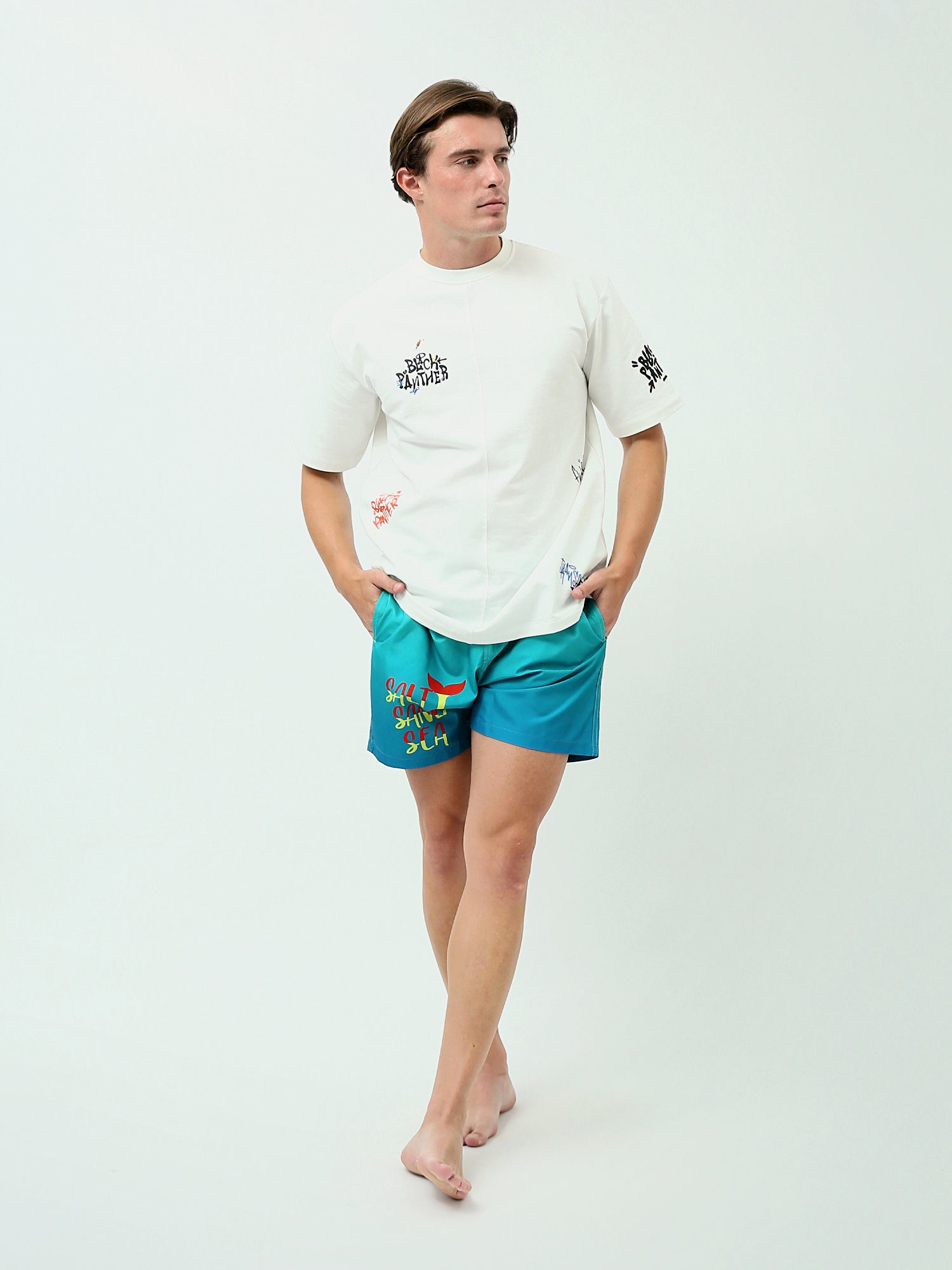 Short de Bain Homme "Salt Sand Sea" Dégradé - SWO24SSAE11411TM1