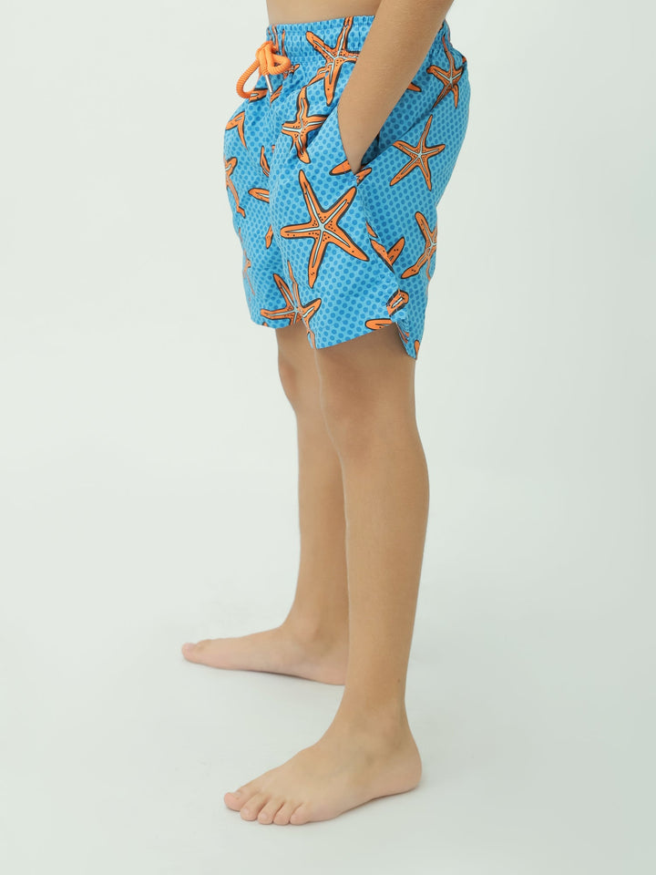 Short de bain pour enfants décoré d'étoiles de mer - SWO24SSAE11412TB1