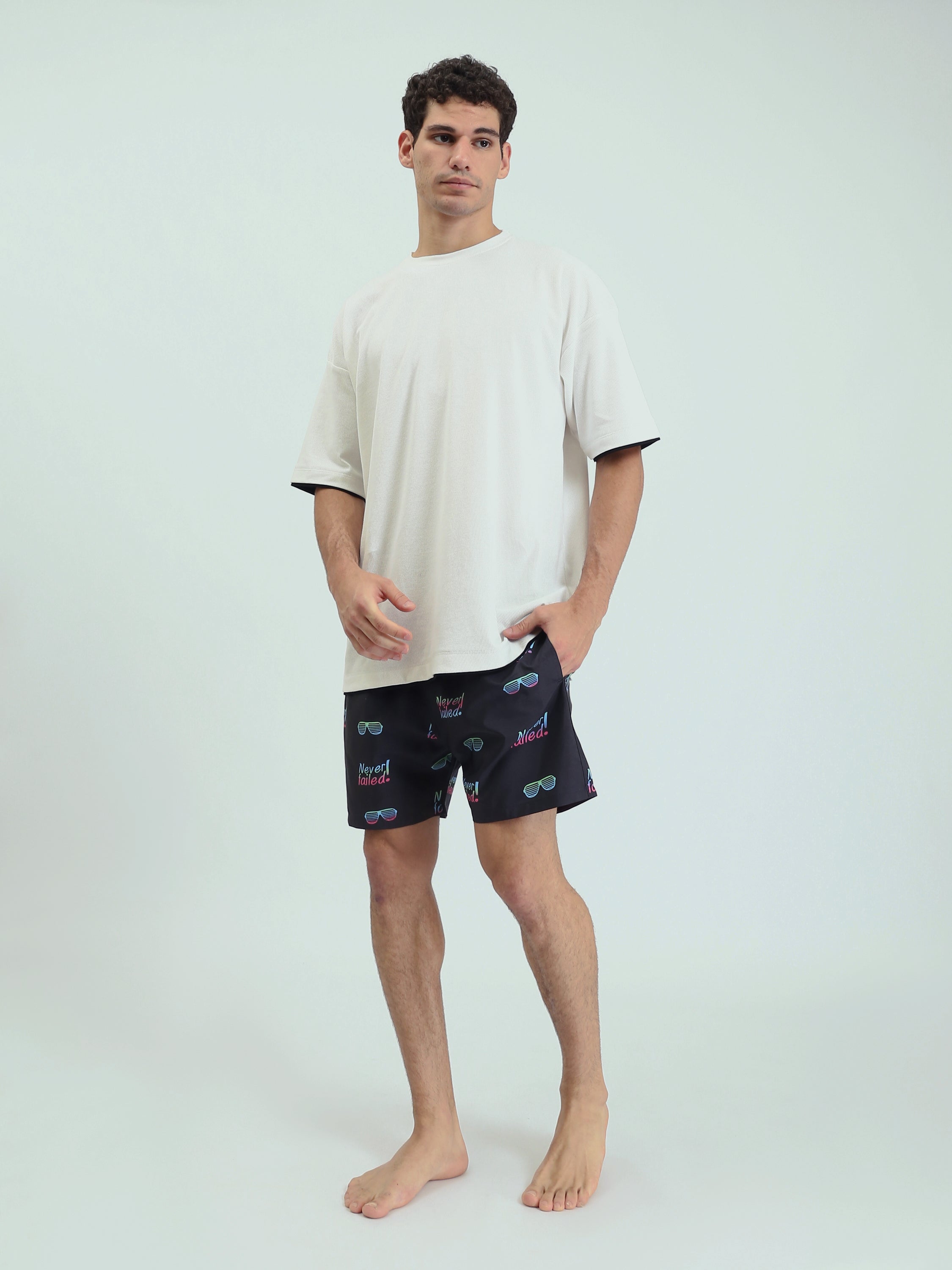 Short de Bain Homme Moderne avec Imprimé Coloré – Style Tendance - SWO24SSAE11426TM1