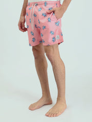 Short de Bain Homme Corail à Imprimé Crabe – Style Estival et Confortable - SWO24SSAE11429TM1