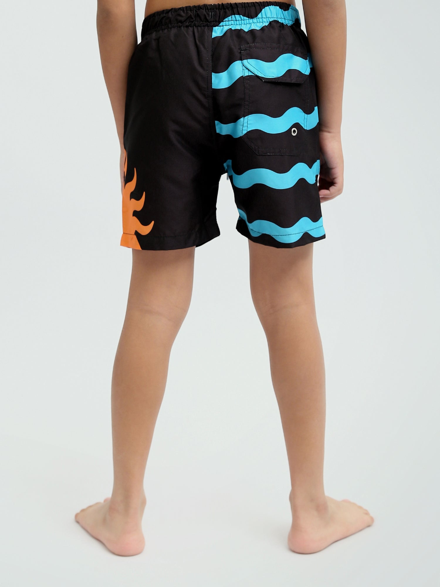 Short de Bain Garçon Imprimé avec Taille Élastique - SWO24SSNE11416TB1