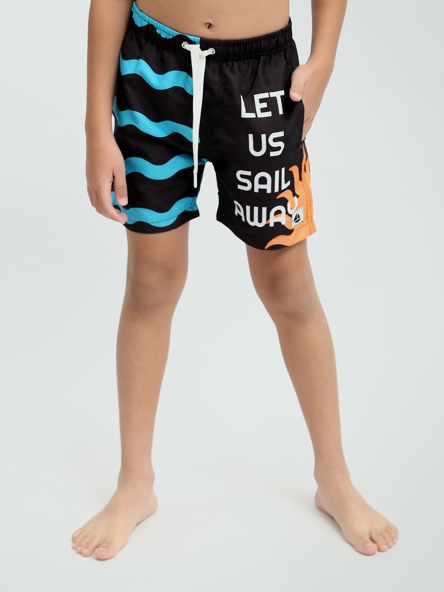 Short de Bain Garçon Imprimé avec Taille Élastique - SWO24SSNE11416TB1