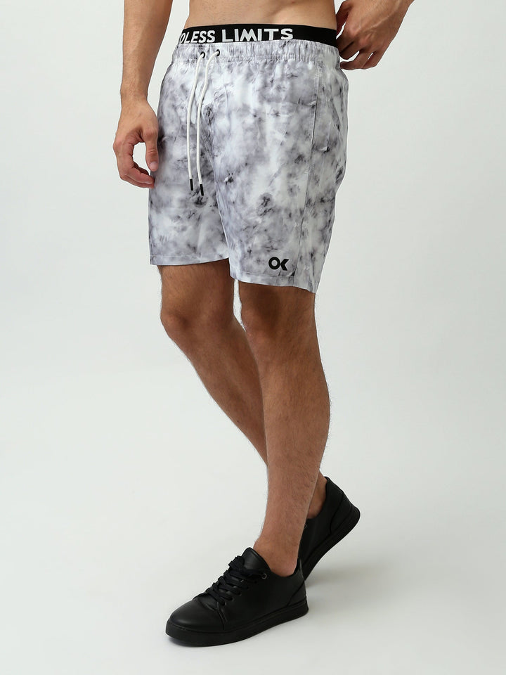 Short de bain tie-dye gris pour homme - Confort et style pour l'été - SWO24SSTE11396TM1