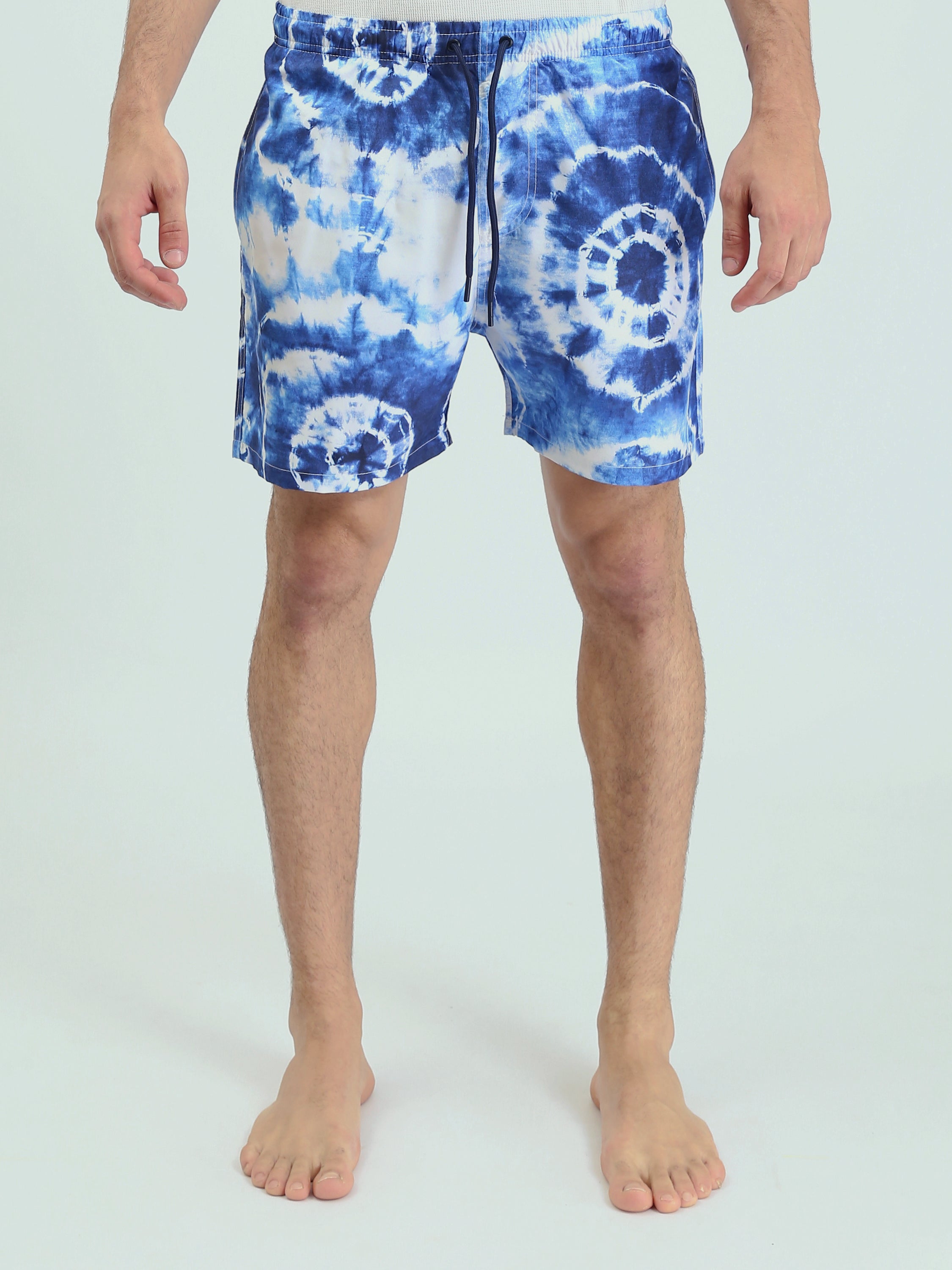 Shorts de Bain Homme Tie-Dye Bleu – Style Moderne et Confort pour l'Été - SWO24SSTE11425TM1