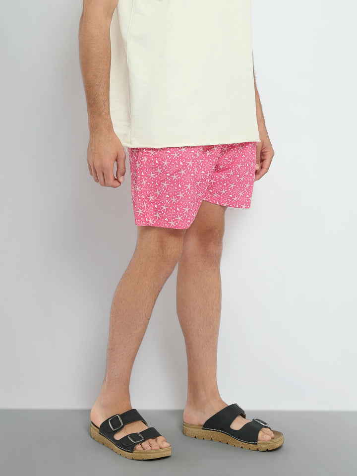 Short Homme à Imprimé Étoiles – Style Estival Décontracté - SWO25SSAE11434TM1