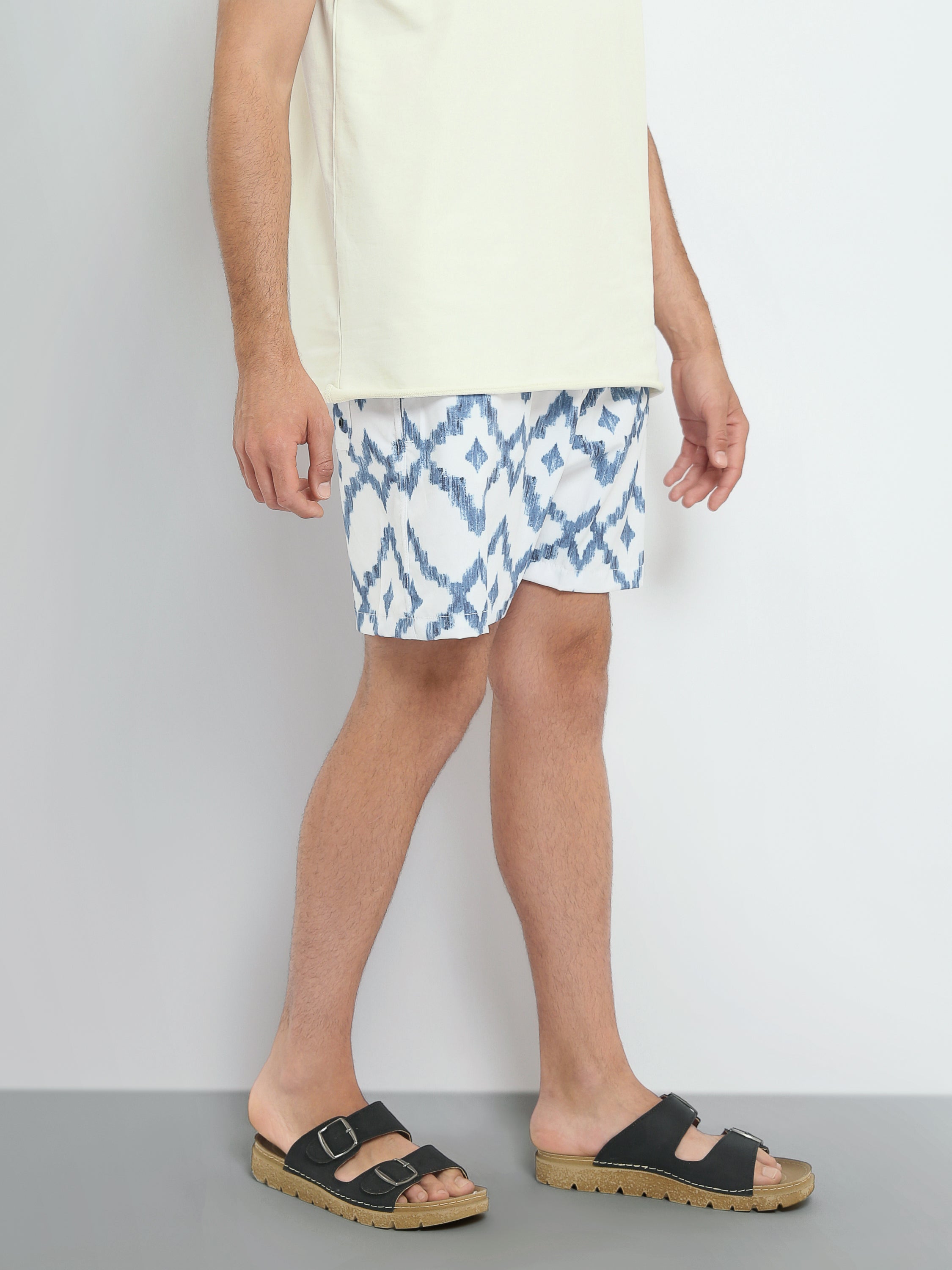 Short Homme à Motif Géométrique – Style Estival Décontracté - SWO25SSAE11435TM1