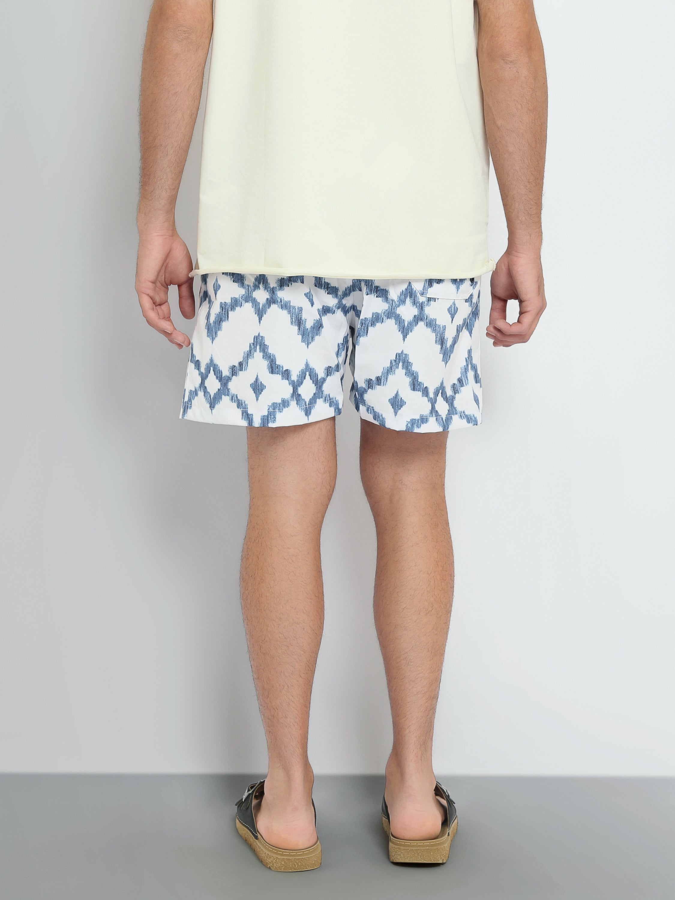 Short Homme à Motif Géométrique – Style Estival Décontracté - SWO25SSAE11435TM1