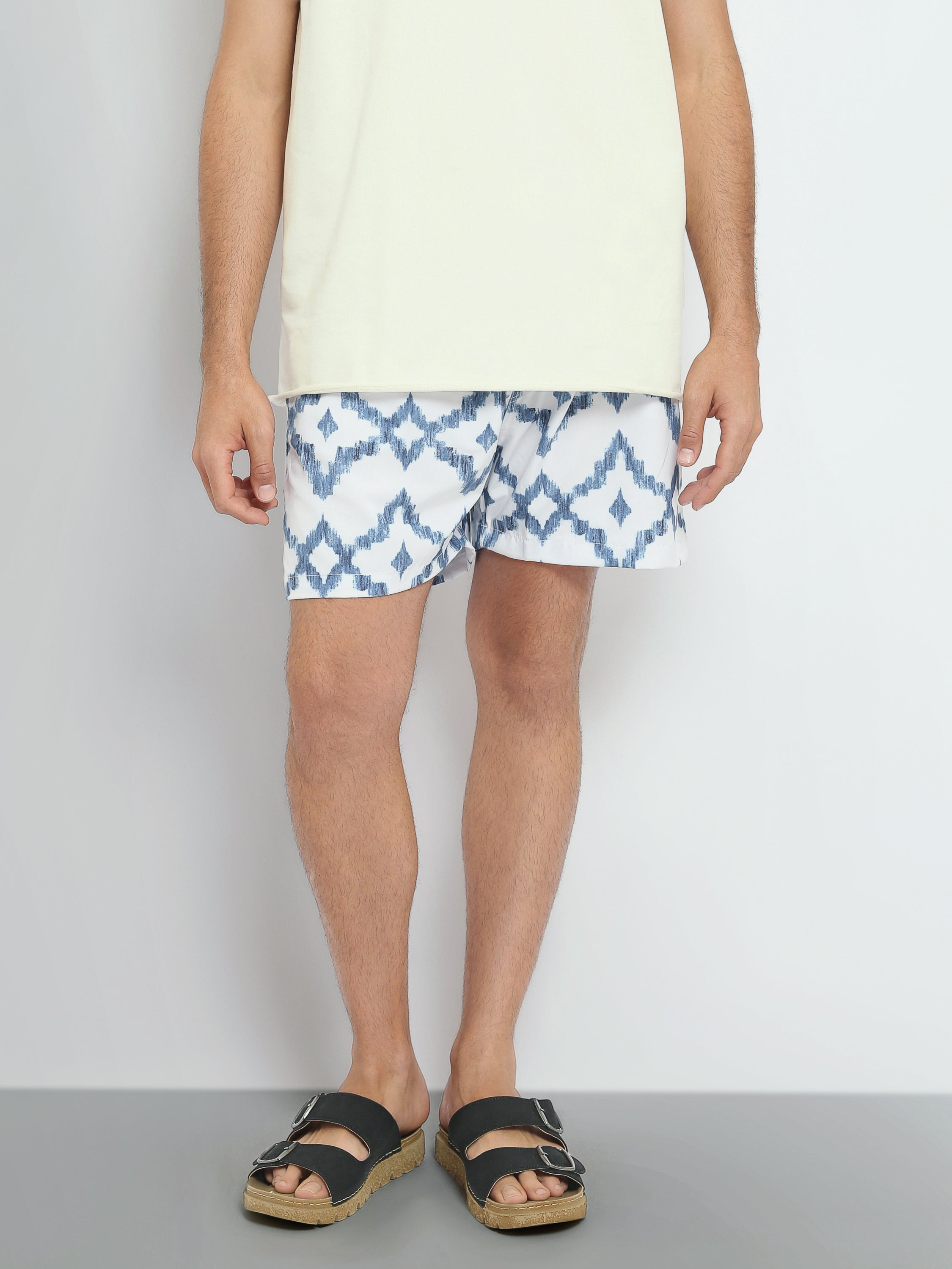 Short Homme à Motif Géométrique – Style Estival Décontracté - SWO25SSAE11435TM1