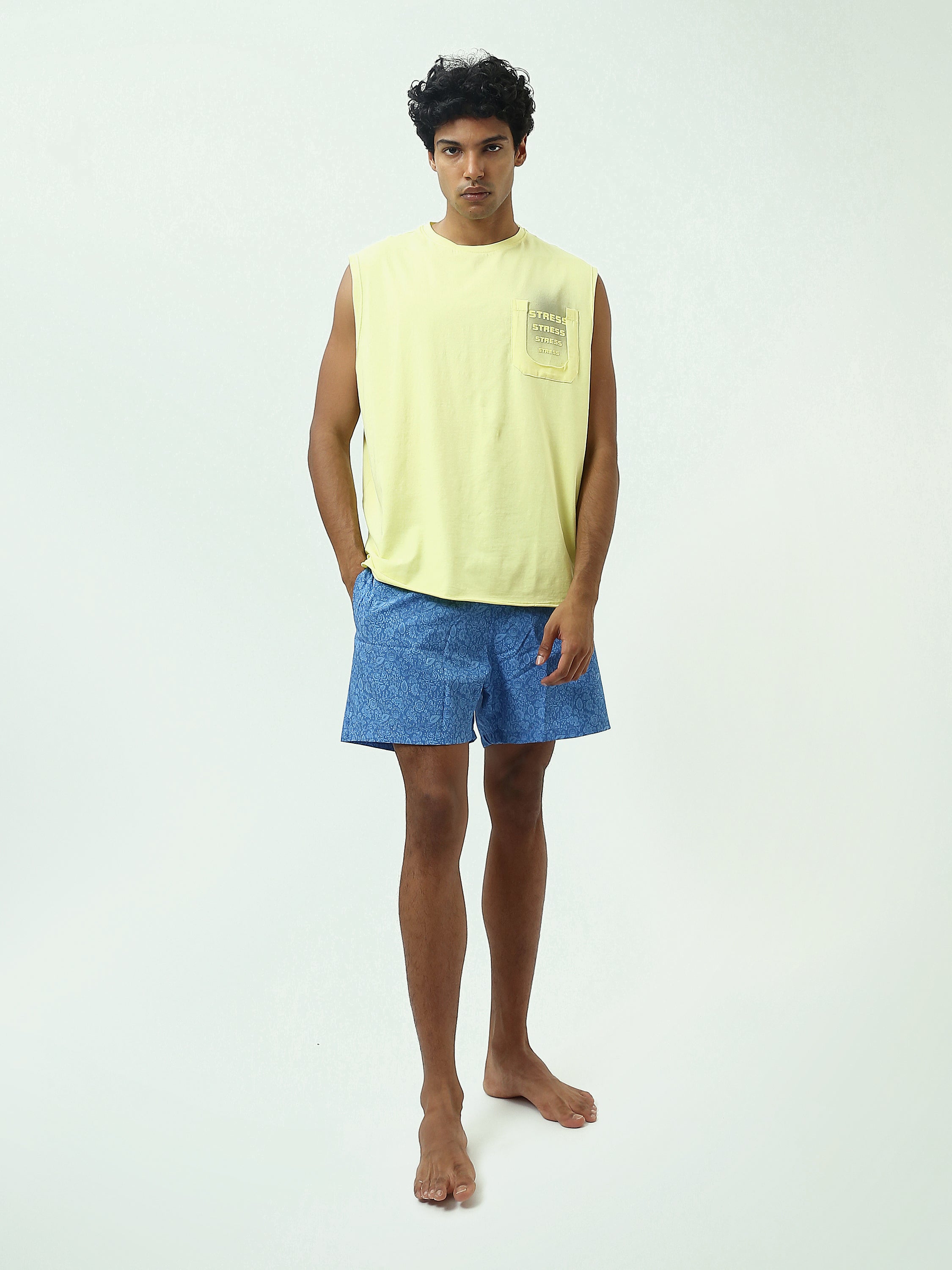 Short de Bain Homme à Motif Paisley Ton sur Ton - SWO25SSAE11437TM1