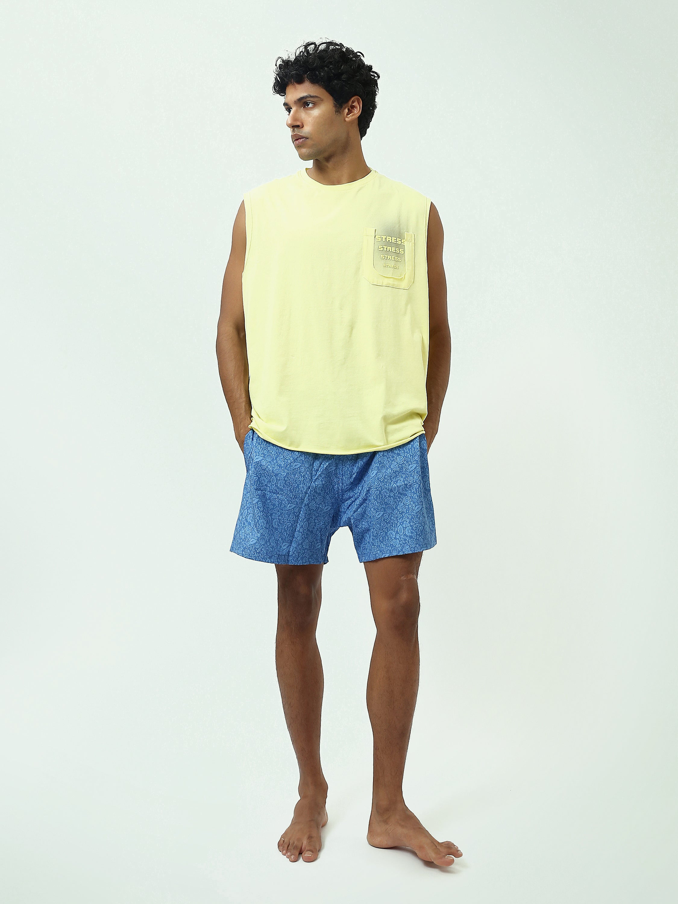 Short de Bain Homme à Motif Paisley Ton sur Ton - SWO25SSAE11437TM1