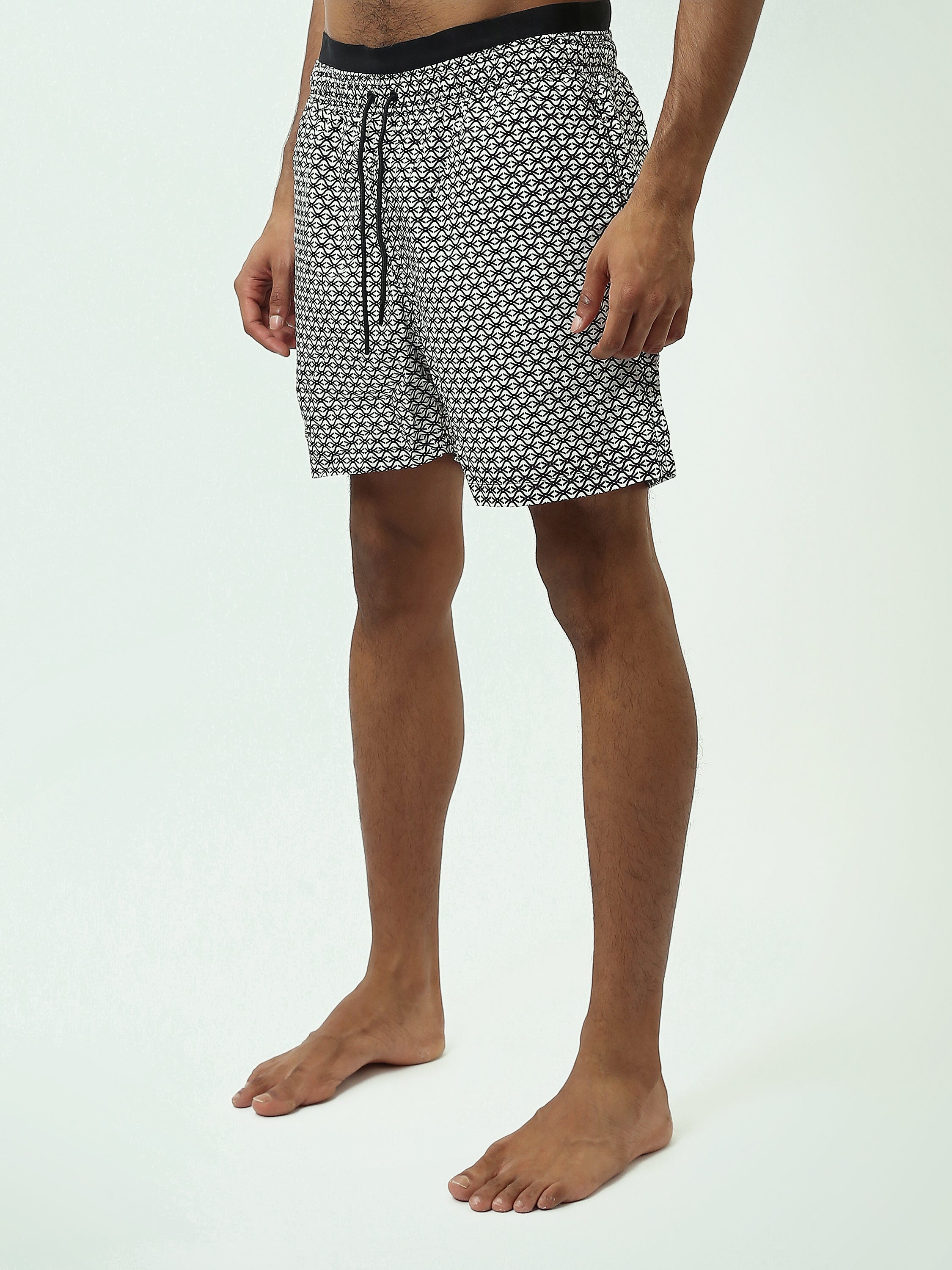 Short de Bain Homme à Motif Géométrique - SWO25SSAE11440TM1