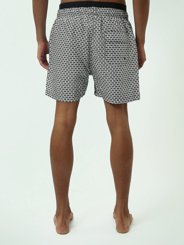 Short de Bain Homme à Motif Géométrique - SWO25SSAE11440TM1