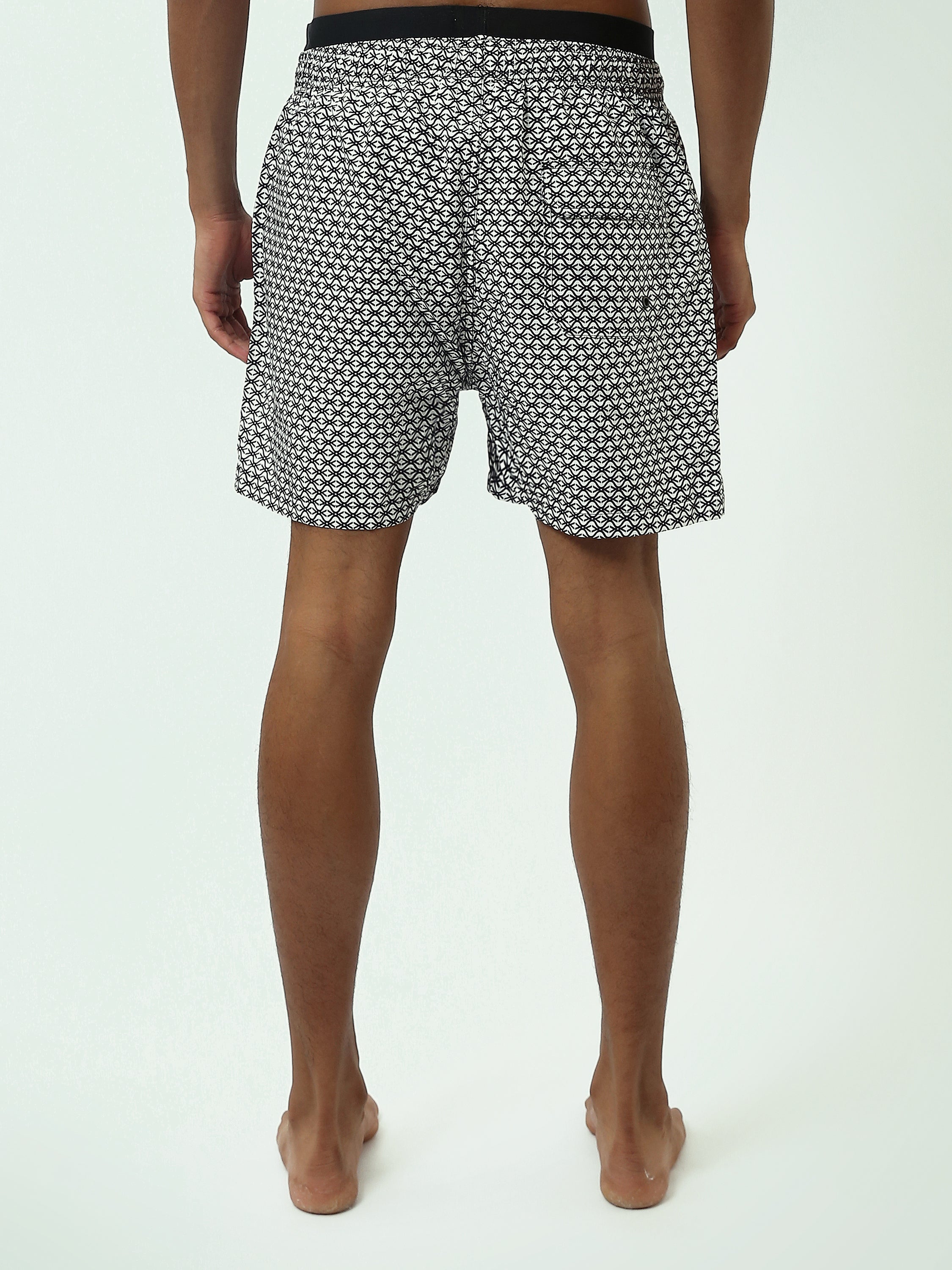 Short de Bain Homme à Motif Géométrique - SWO25SSAE11440TM1
