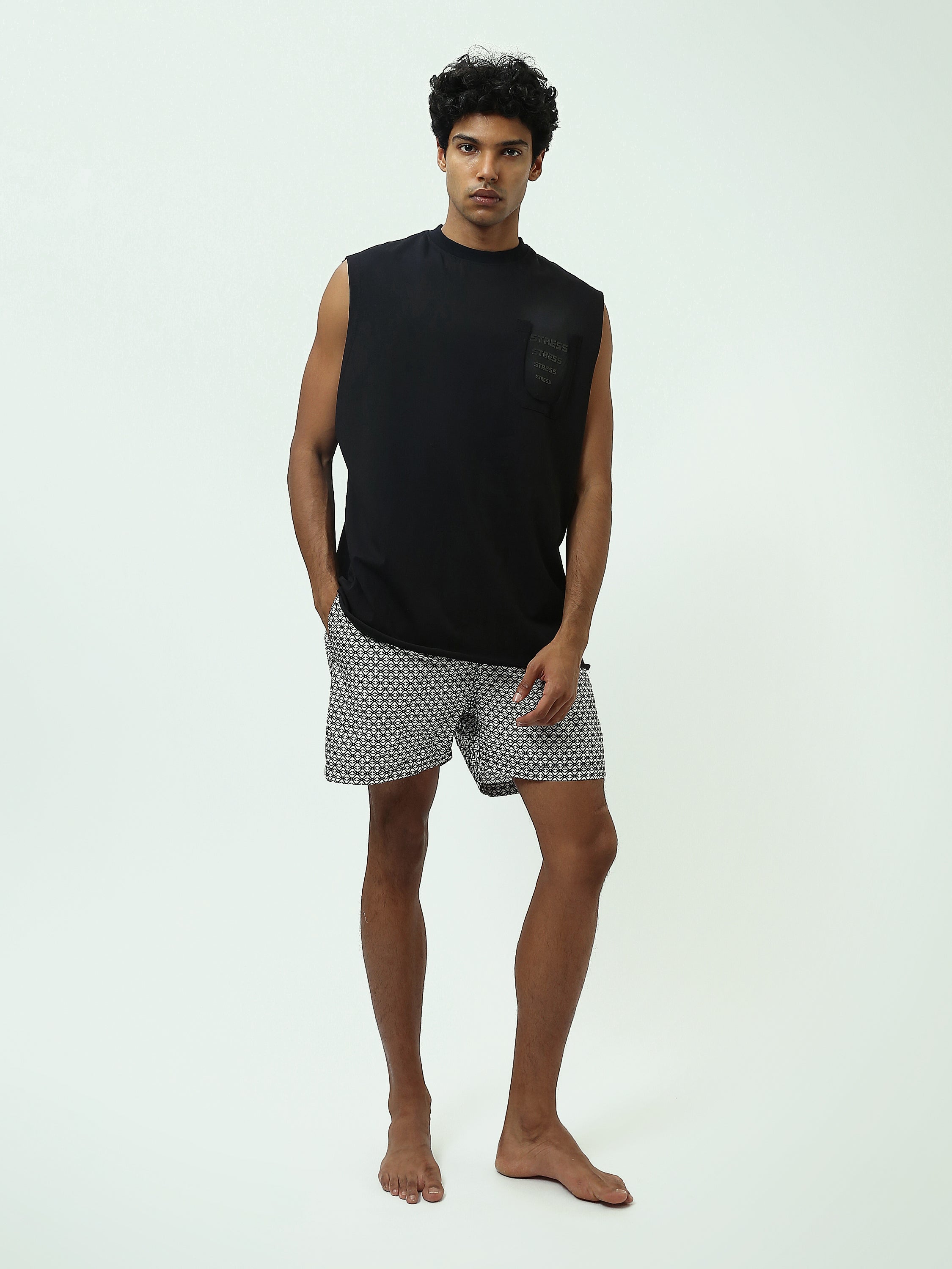 Short de Bain Homme à Motif Géométrique - SWO25SSAE11440TM1