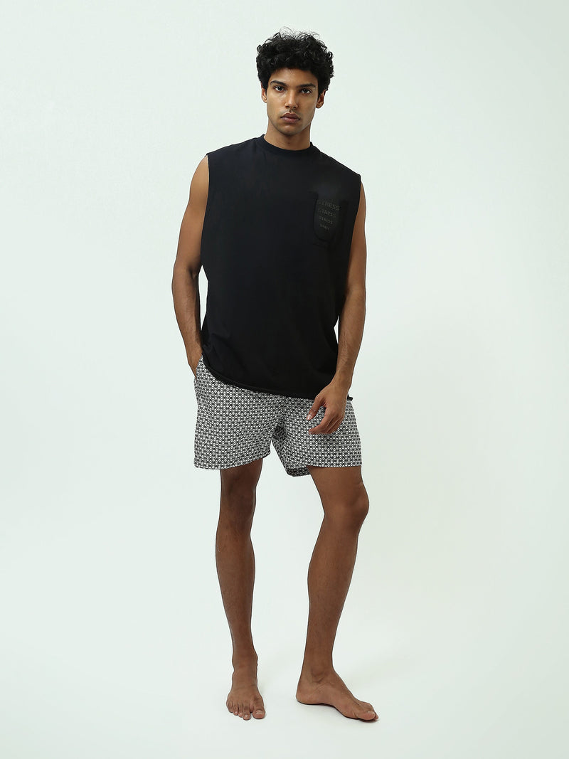 Short de Bain Homme à Motif Géométrique - SWO25SSAE11440TM1