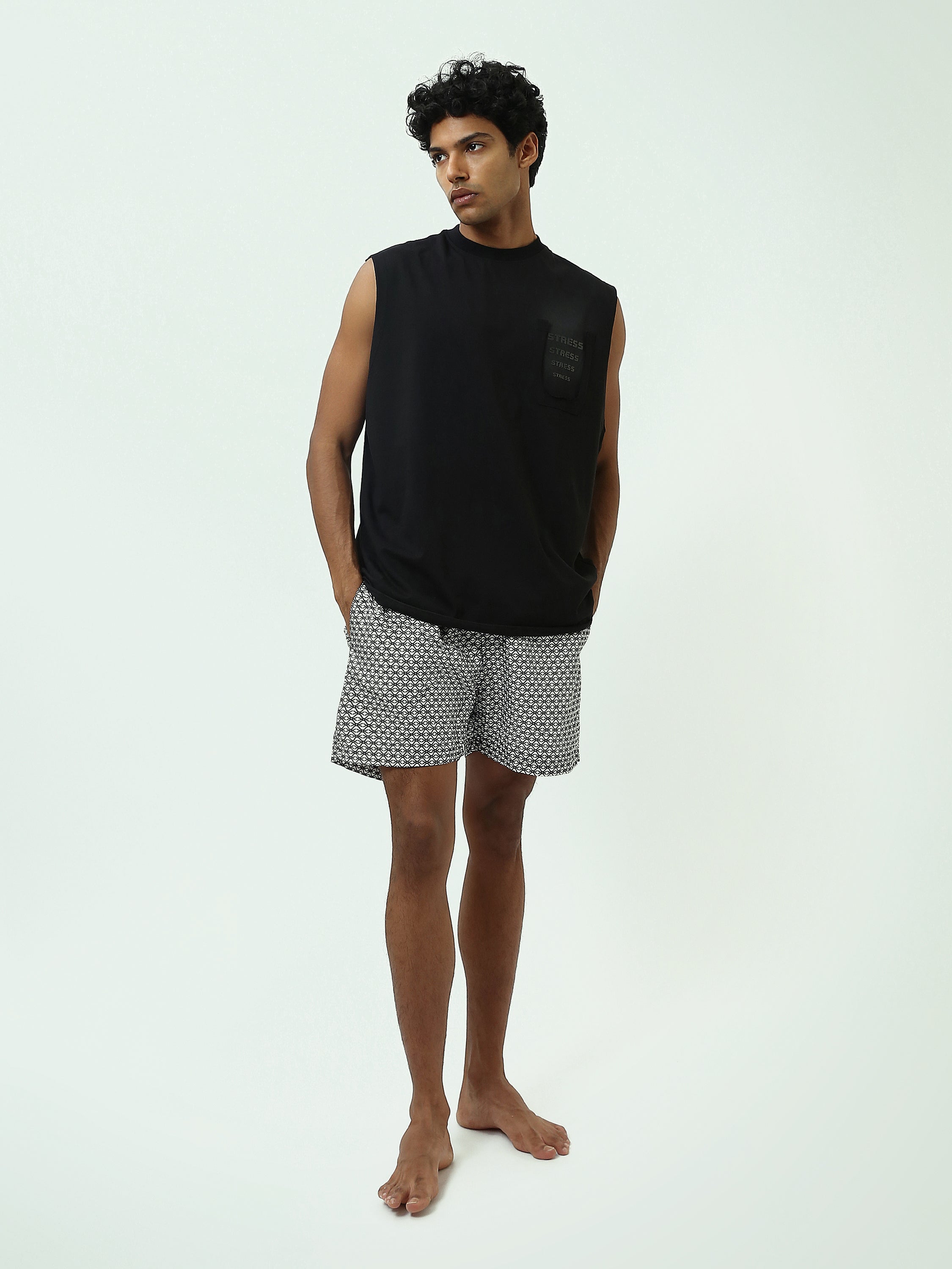Short de Bain Homme à Motif Géométrique - SWO25SSAE11440TM1