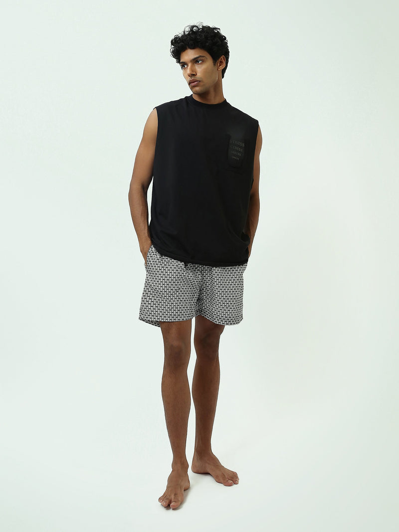 Short de Bain Homme à Motif Géométrique - SWO25SSAE11440TM1