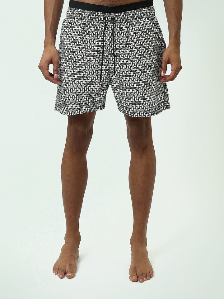 Short de Bain Homme à Motif Géométrique - SWO25SSAE11440TM1