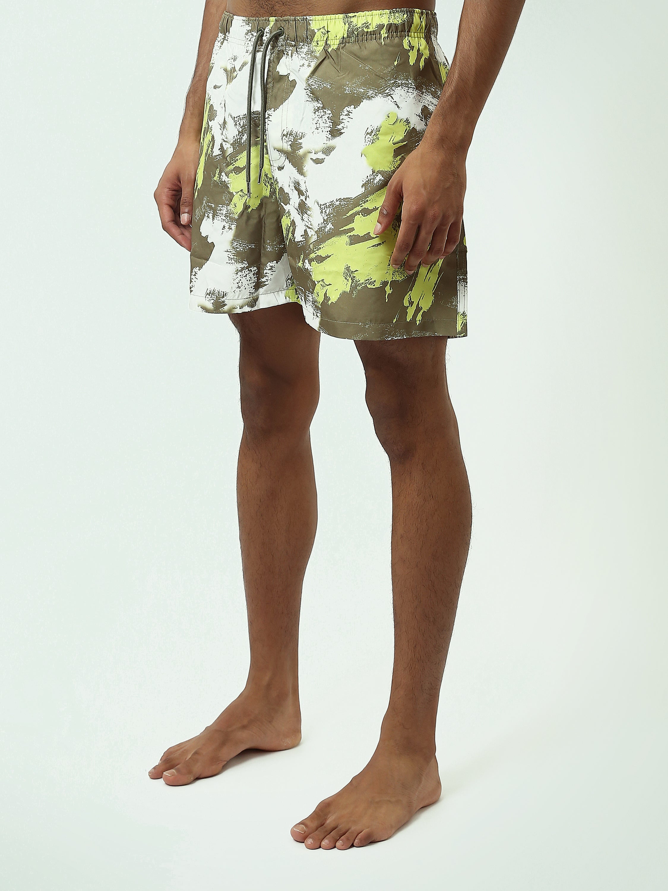 Shorts de Bain Homme à Imprimé Dynamique - Confort et Style Estival - SWO25SSAE11443TM1