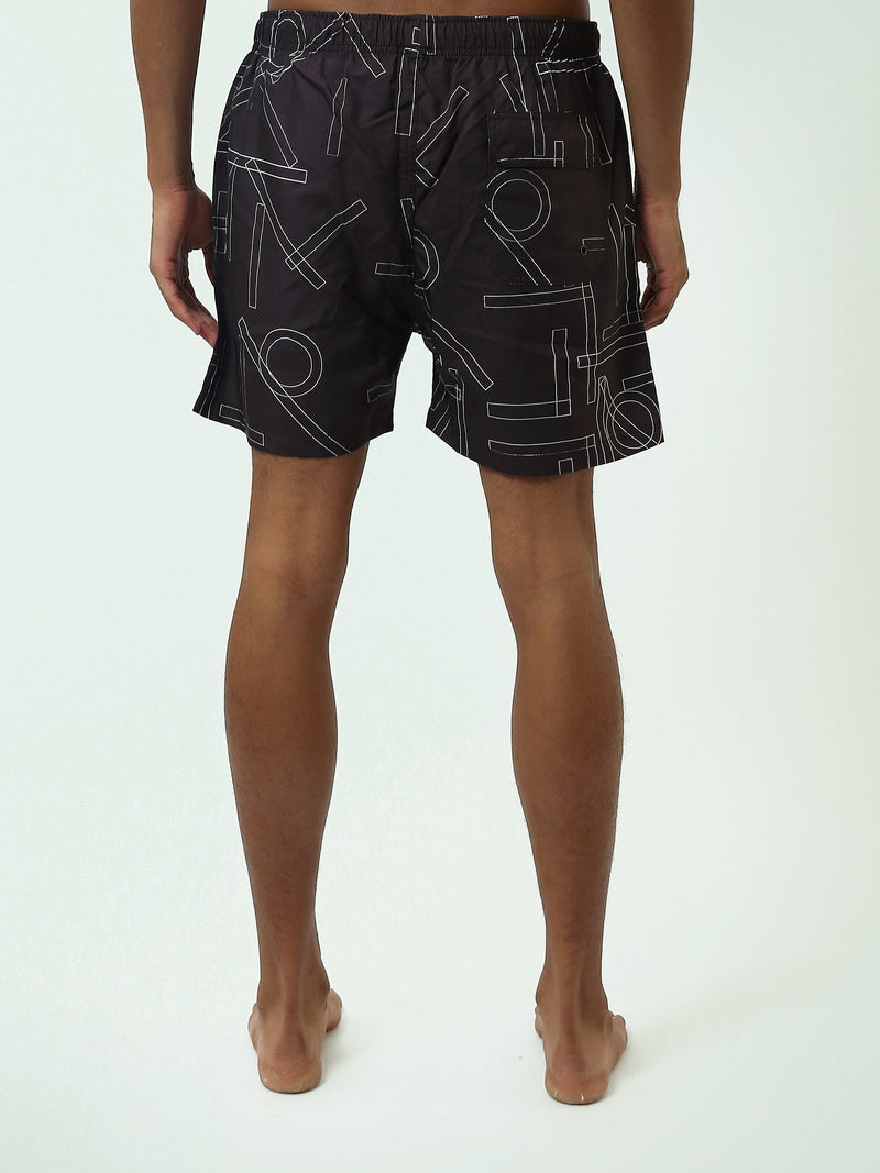 Short de Bain Homme avec Motif Graphique - Confort et Style - SWO25SSAE11445TM1
