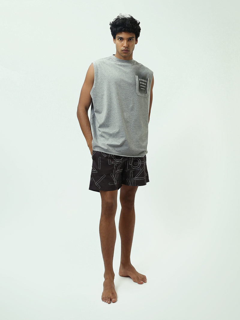 Short de Bain Homme avec Motif Graphique - Confort et Style - SWO25SSAE11445TM1