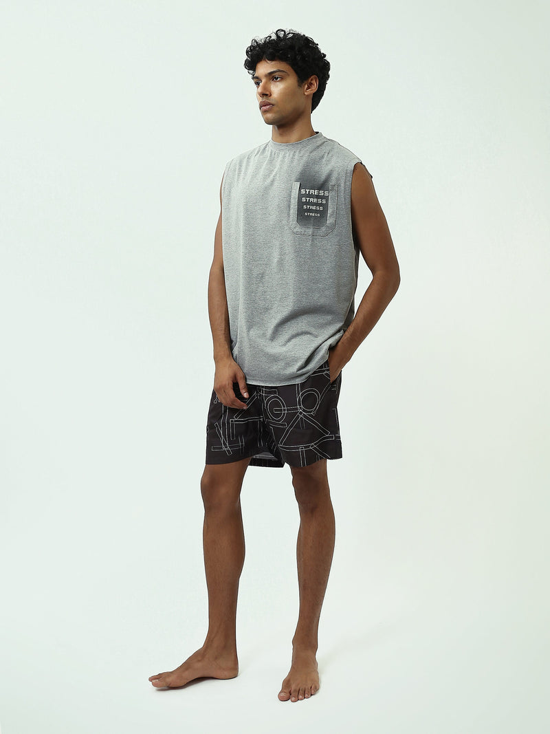 Short de Bain Homme avec Motif Graphique - Confort et Style - SWO25SSAE11445TM1