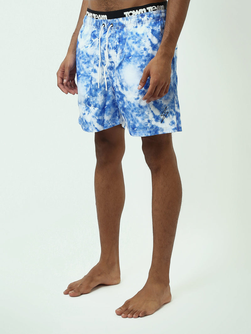 Short de Bain Homme Tie-Dye avec Cordon de Serrage - SWO25SSTE11446TM1
