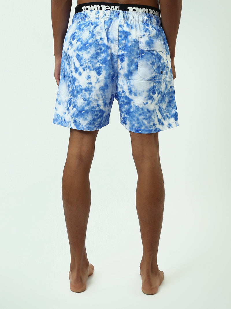 Short de Bain Homme Tie-Dye avec Cordon de Serrage - SWO25SSTE11446TM1